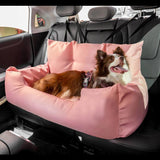 Travel Bolster Safety Medium Large Dog Car Back Seat Bed - milospaw