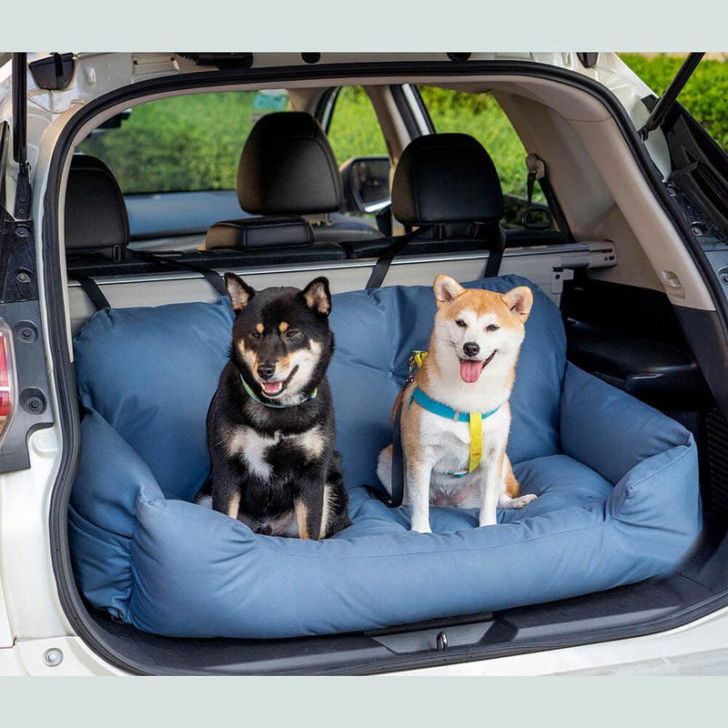 Travel Bolster Safety Medium Large Dog Car Back Seat Bed - milospaw