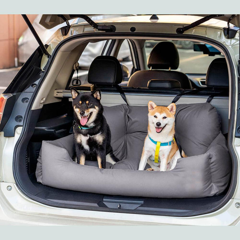 Travel Bolster Safety Medium Large Dog Car Back Seat Bed - milospaw