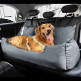 Travel Bolster Safety Waterproof Medium Large Dog Car Back Seat Bed - milospaw