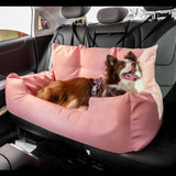 Travel Bolster Safety Waterproof Medium Large Dog Car Back Seat Bed - milospaw