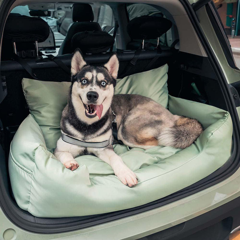 Travel Bolster Safety Waterproof Medium Large Dog Car Back Seat Bed - milospaw