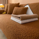 Ultrasoft Teddy Fleece Warm Non-Slip Couch Cover - milospaw