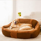 Vintage Large Cozy Calming Sofa Dog Bed - milospaw