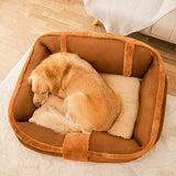 Vintage Large Cozy Calming Sofa Dog Bed - milospaw