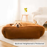 Vintage Large Cozy Calming Sofa Dog Bed - milospaw