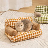 Vintage Leisure Diamond Dog & Cat Sofa Bed - milospaw