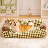 Vintage Leisure Diamond Dog & Cat Sofa Bed - milospaw