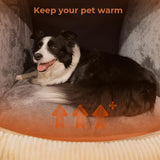 Warm Flannel Detachable Semi-Enclosed Large Dog Tent Bed - milospaw